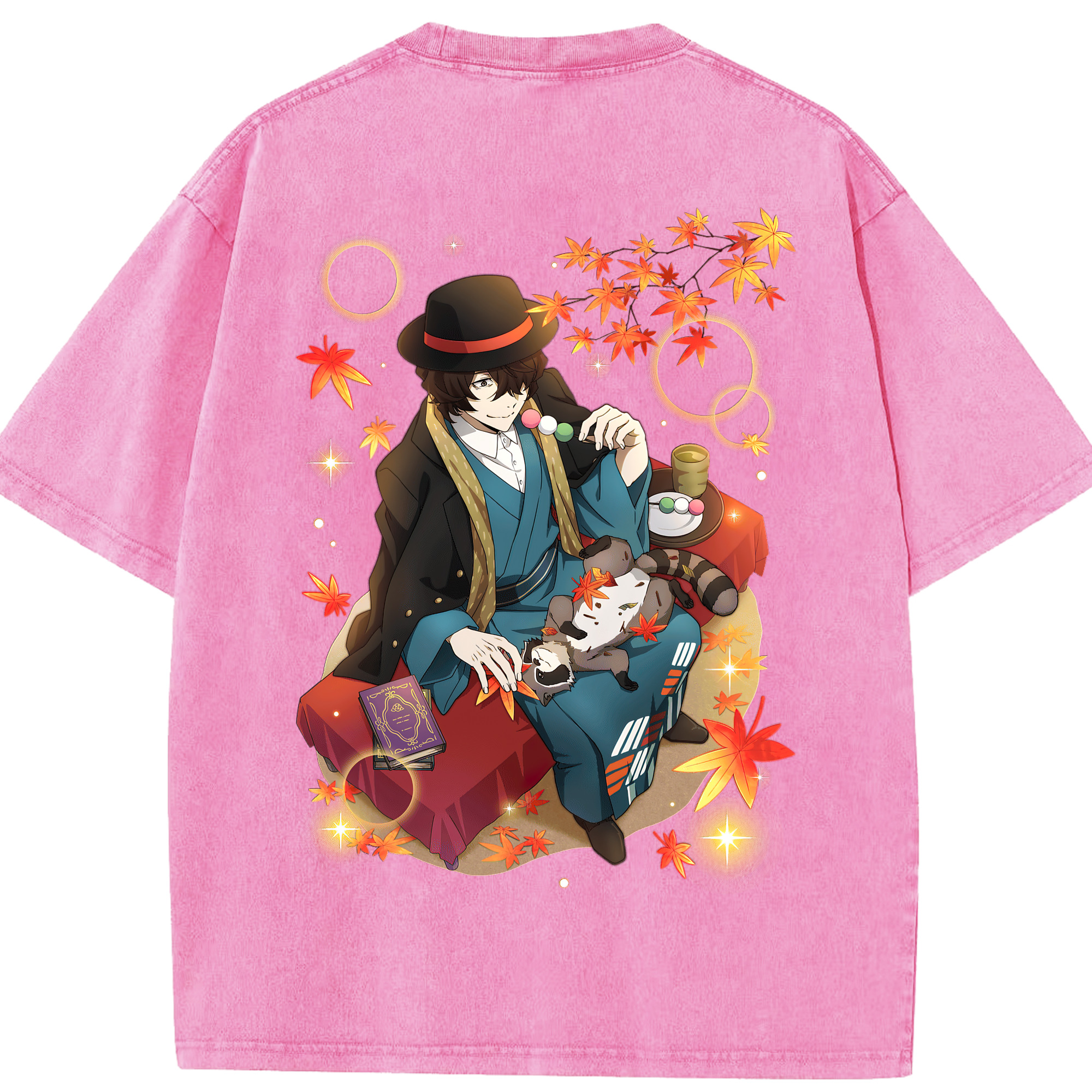（画像用） 文豪ストレイドッグス Bungo Stray Dogs 綿100% ヴィンテージ風 半袖Tシャツ（背面プリント）